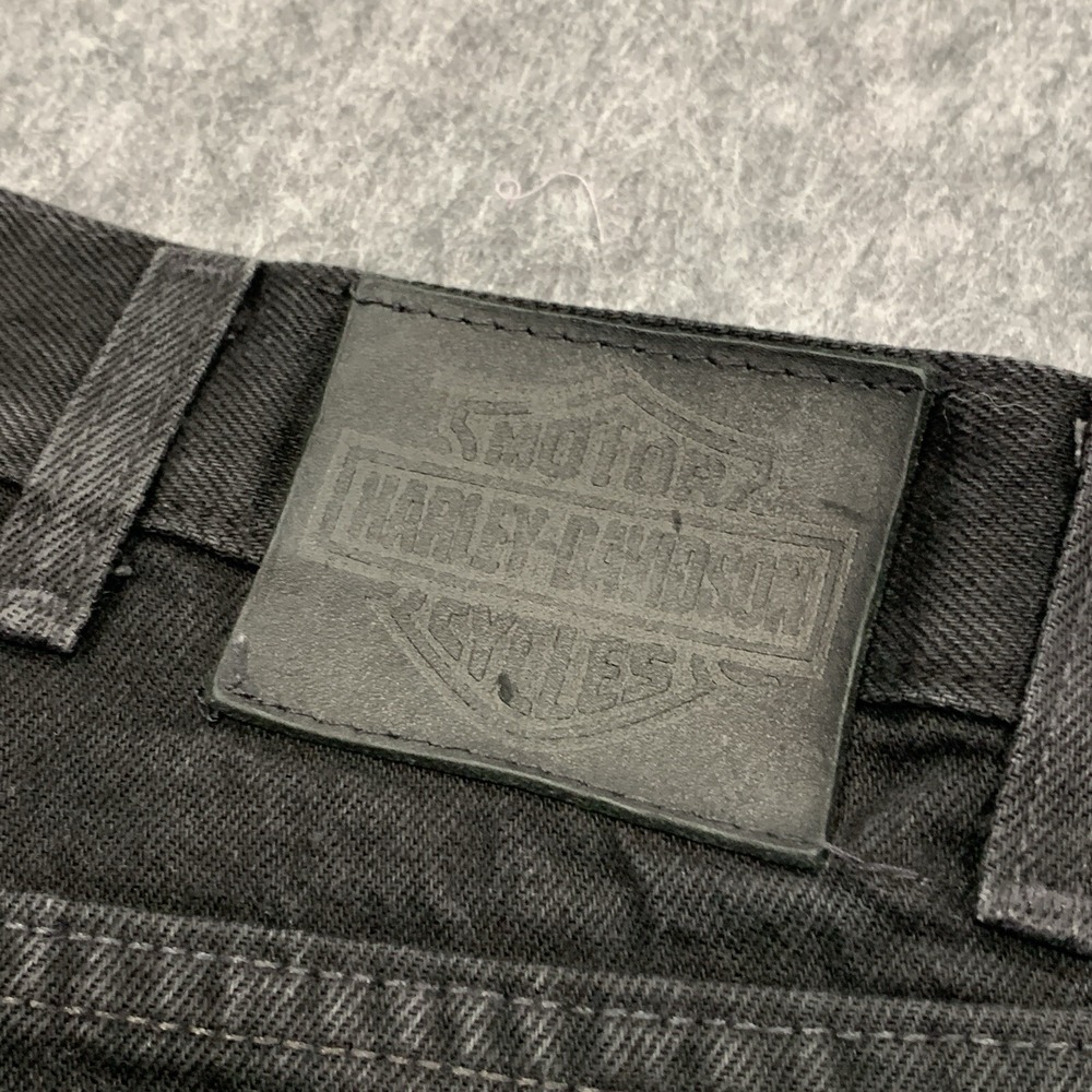 Harley Davidson Men's Black Core Straight Leg Jeans - Size 36x36 - Picture 9 of 16